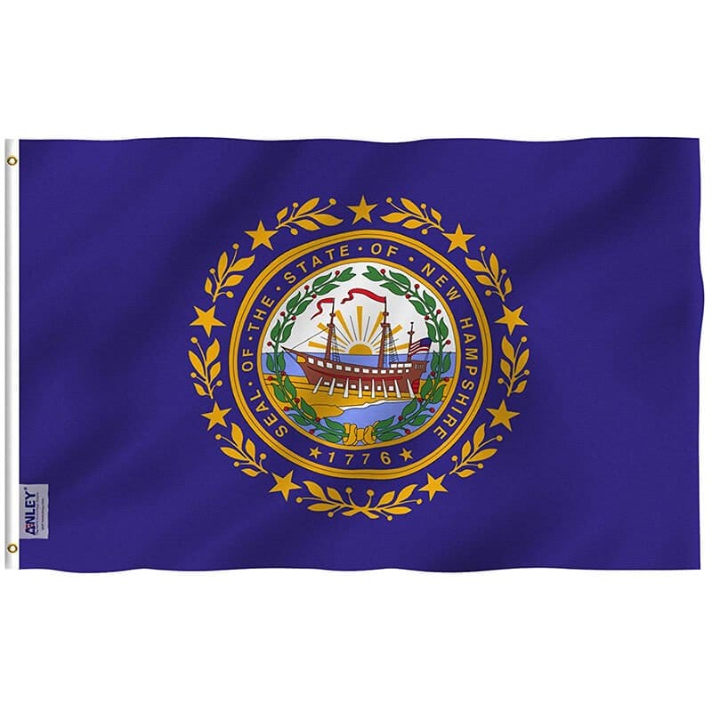 New Hampshire State Flag - New Hampshire NH Flags Polyester with Brass Grommets 3X5 Ft Banner