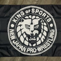 New Japan Pro-Wrestling Flag 3x5 ft NJPW Black White Logo Banner King of Sports