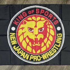New Japan Pro-Wrestling Flag 3x5 ft NJPW Black Yellow Logo Banner King of Sports