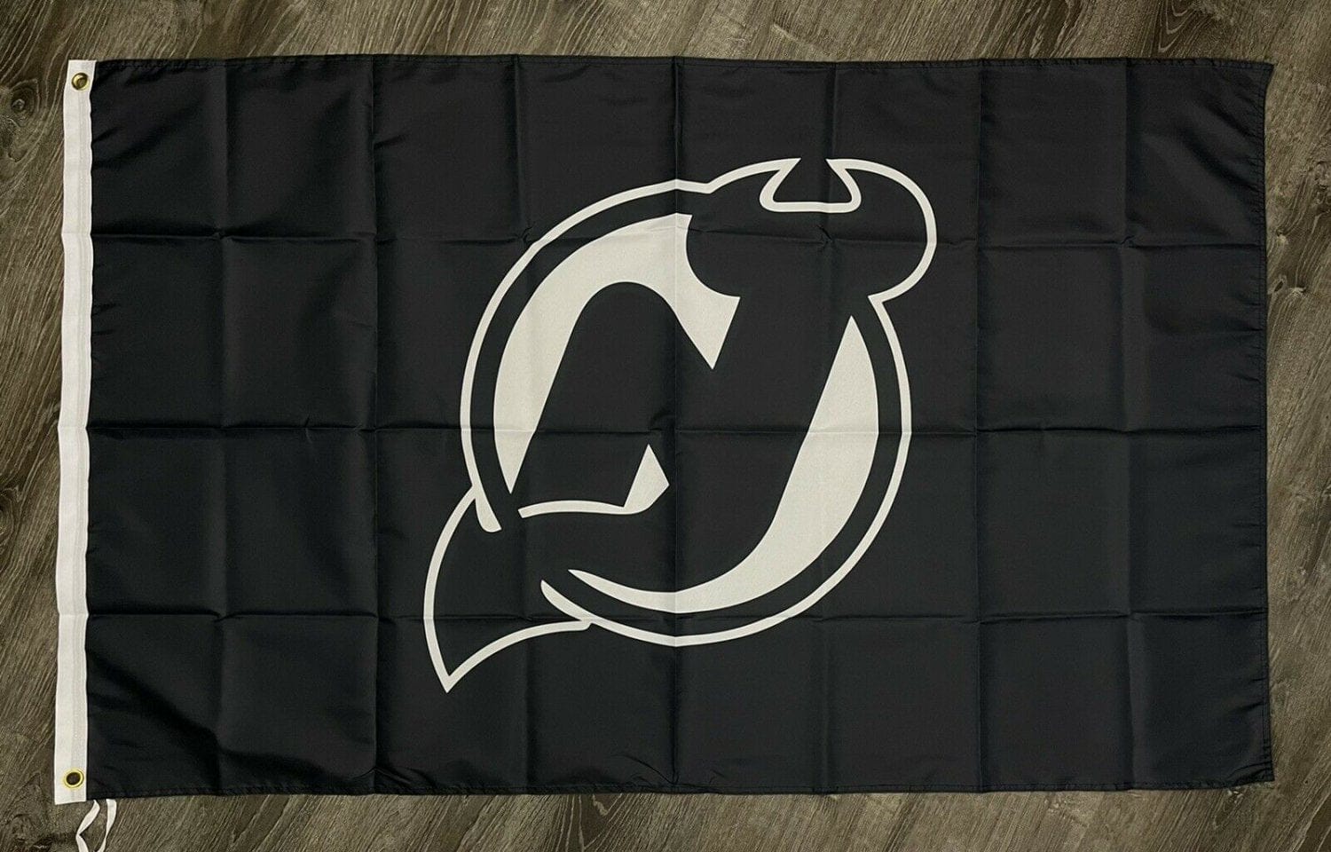 New Jersey Devils Logo Flag 3x5 ft Hockey Sports Black Banner Man-Cave