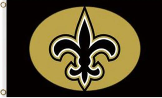 New Orleans Saints Club Black Flag 3X5 Ft Polyester Banner USA 90x150cm