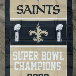 New Orleans Saints Vertical Super Bowl Championship Flag 3x5 ft Sport Banner Man-Cave