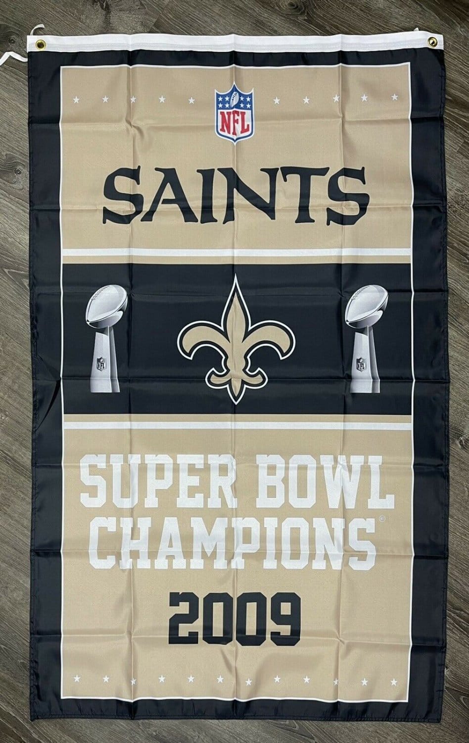 New Orleans Saints Vertical Super Bowl Championship Flag 3x5 ft Sport Banner Man-Cave