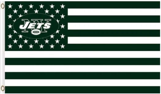New York Jets Star and Stripes US Flag 3X5 Ft Polyester Banner USA 90x150cm