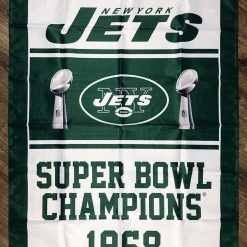 New York Jets Super Bowl Championship Flag 3x5 ft Football Banner Man-Cave