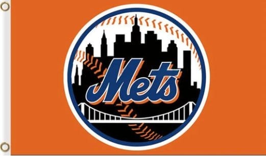 New York Mets Flag Baseball Orange flag 3X5Ft Banner USA Polyester with Brass Grommets