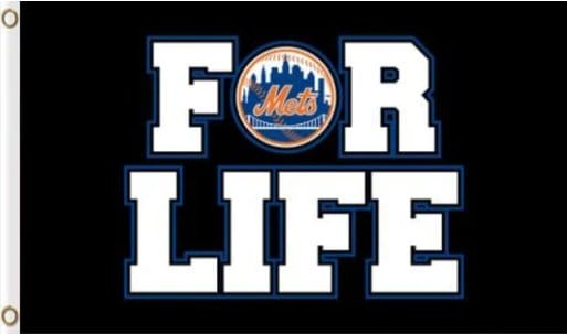 New York Mets For Life flag 3X5Ft Banner USA Polyester with Brass Grommets