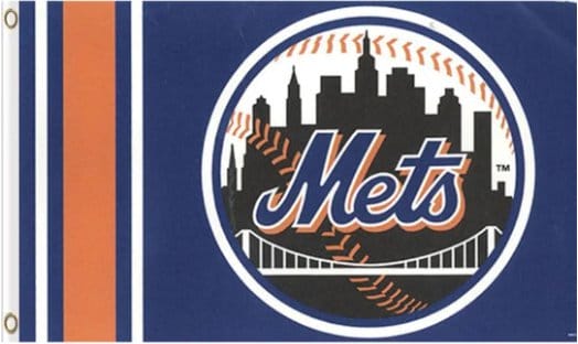 New York Mets Logo flag 3X5Ft Banner USA Polyester with Brass Grommets
