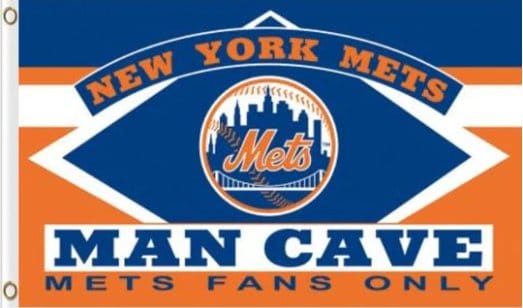 New York Mets Man Cave flag 3X5Ft Banner USA Polyester with Brass Grommets