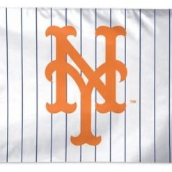 New York Mets White flag 3X5Ft Banner USA Polyester with Brass Grommets