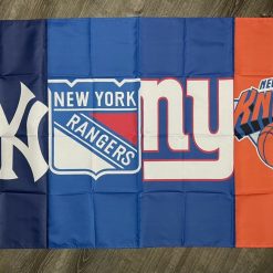 New York Yankees Rangers Giants Knicks Flag 3x5 ft Sports Banner Man-Cave Garage