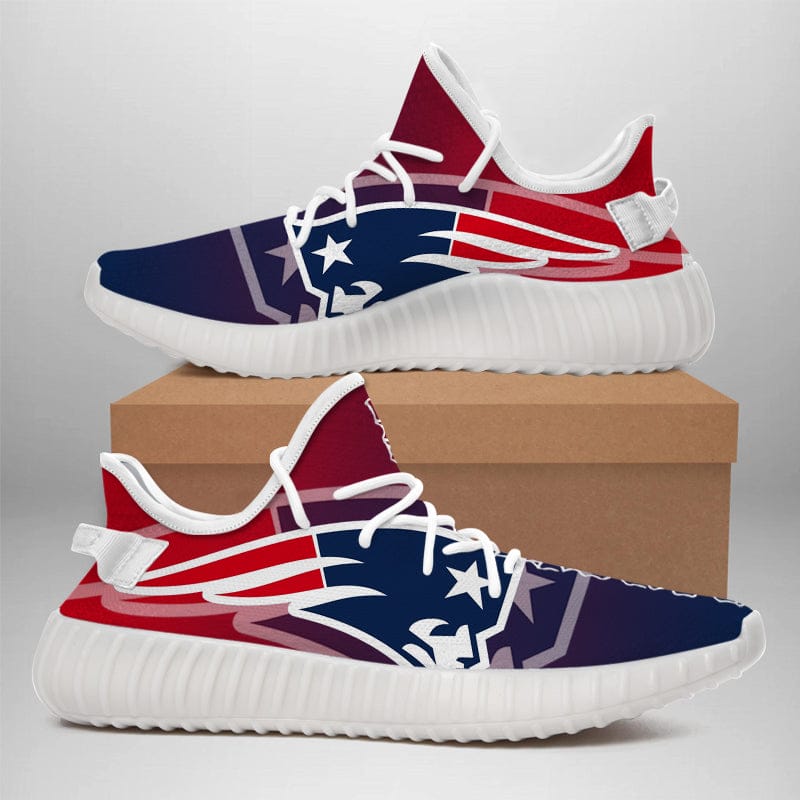 Alternative view of New England Patriots NFL 350v Yeezy Sneakers For Men Women Fans