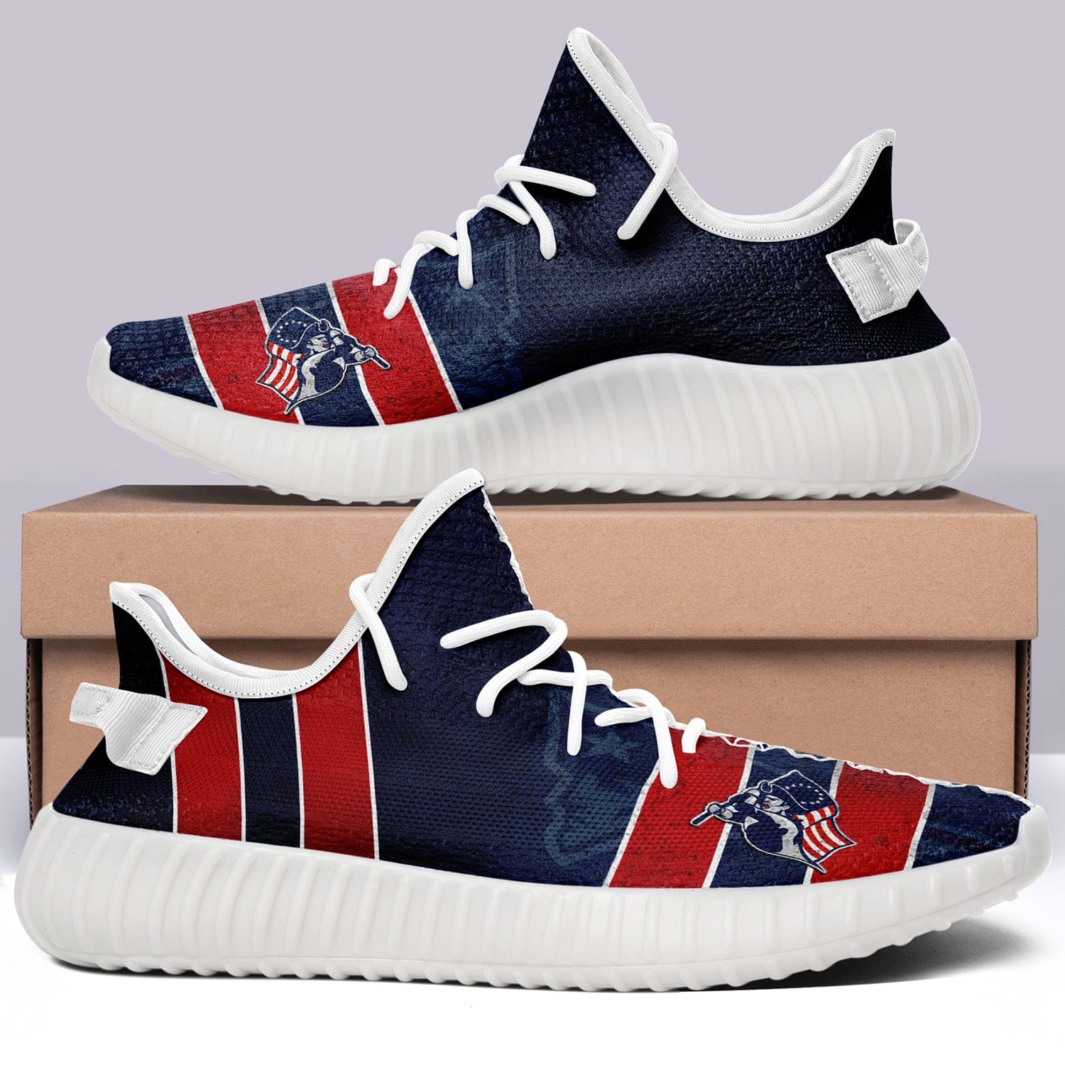 Alternative view of New England Patriots NFL 350v Yeezy Sneakers For Men Women Fans