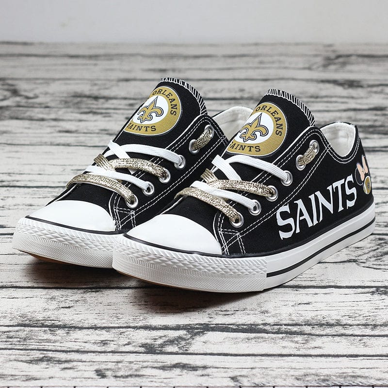 New Orleans Saints Low Top Canvas Sport Sneakers Shoes For Men Women Fans - Image 2