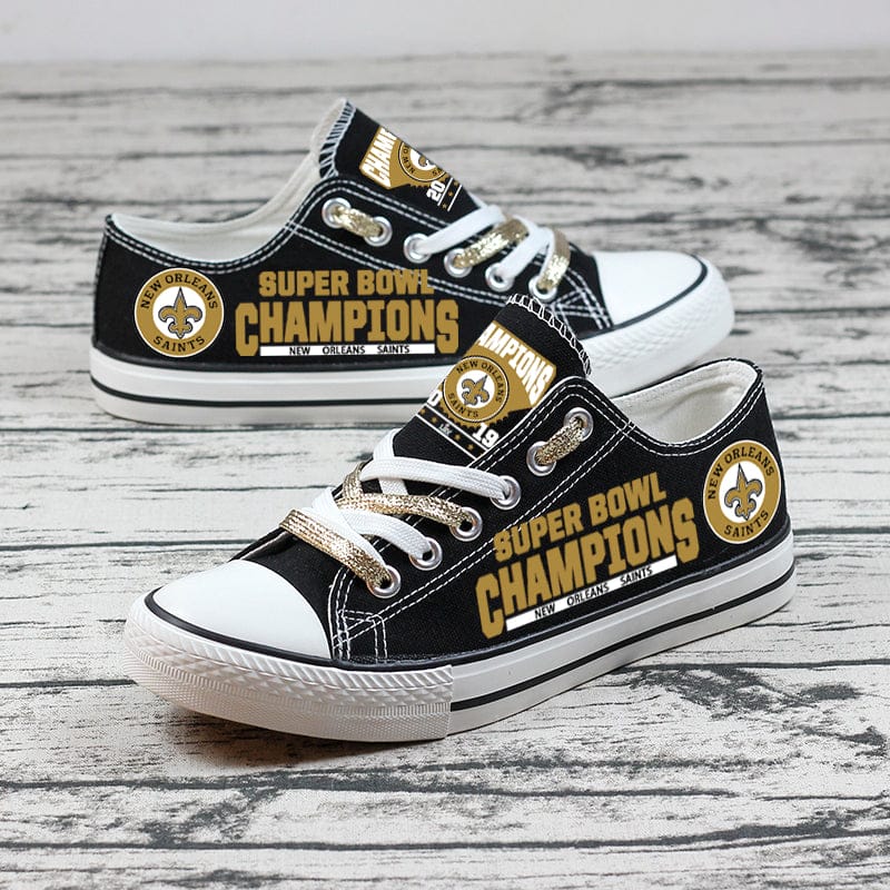 New Orleans Saints Low Top Canvas Sport Sneakers Shoes For Men Women Fans - Image 4
