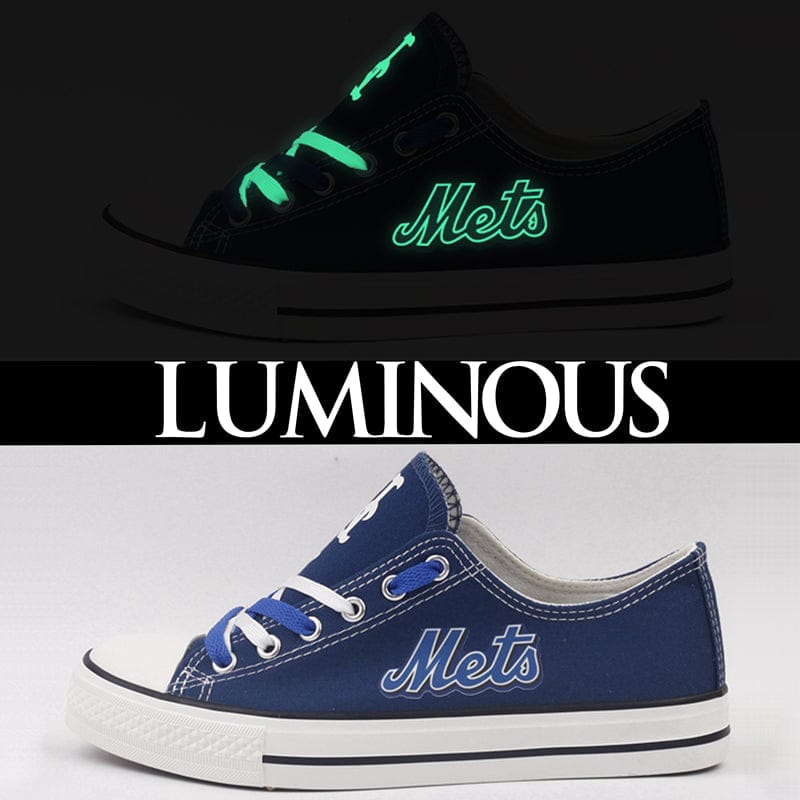 Alternative view of New York Mets Limited Print Low Top Canvas Shoes Sport Sneakers For Men Women Fans
