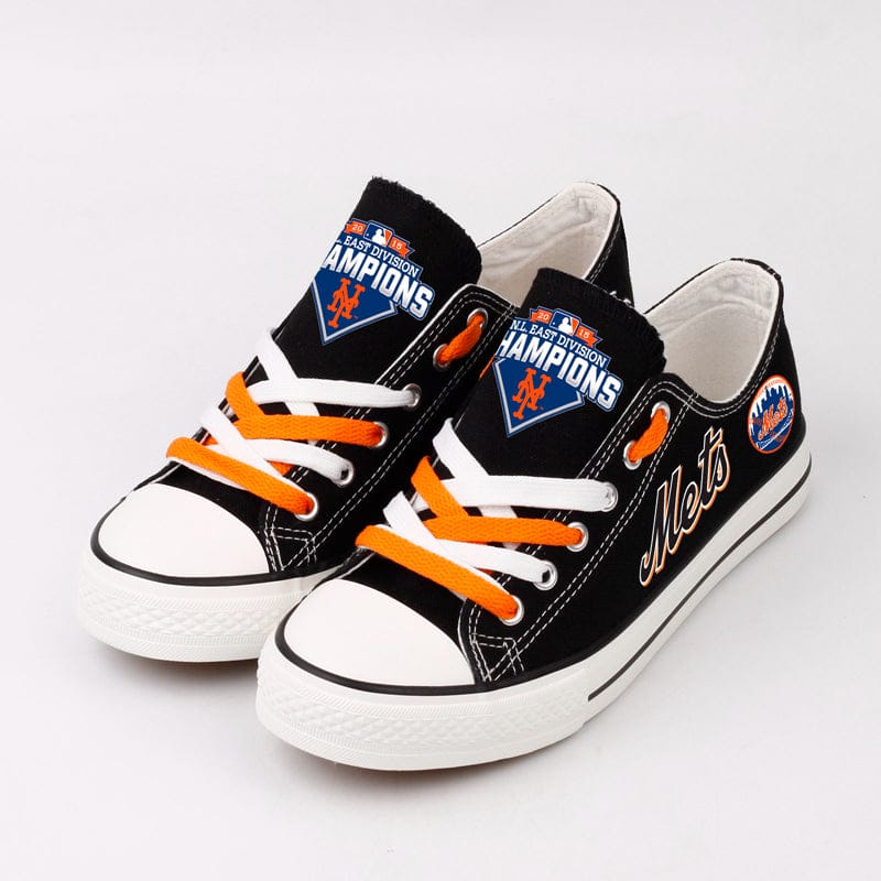 Alternative view of New York Mets Limited Print Low Top Canvas Shoes Sport Sneakers For Men Women Fans