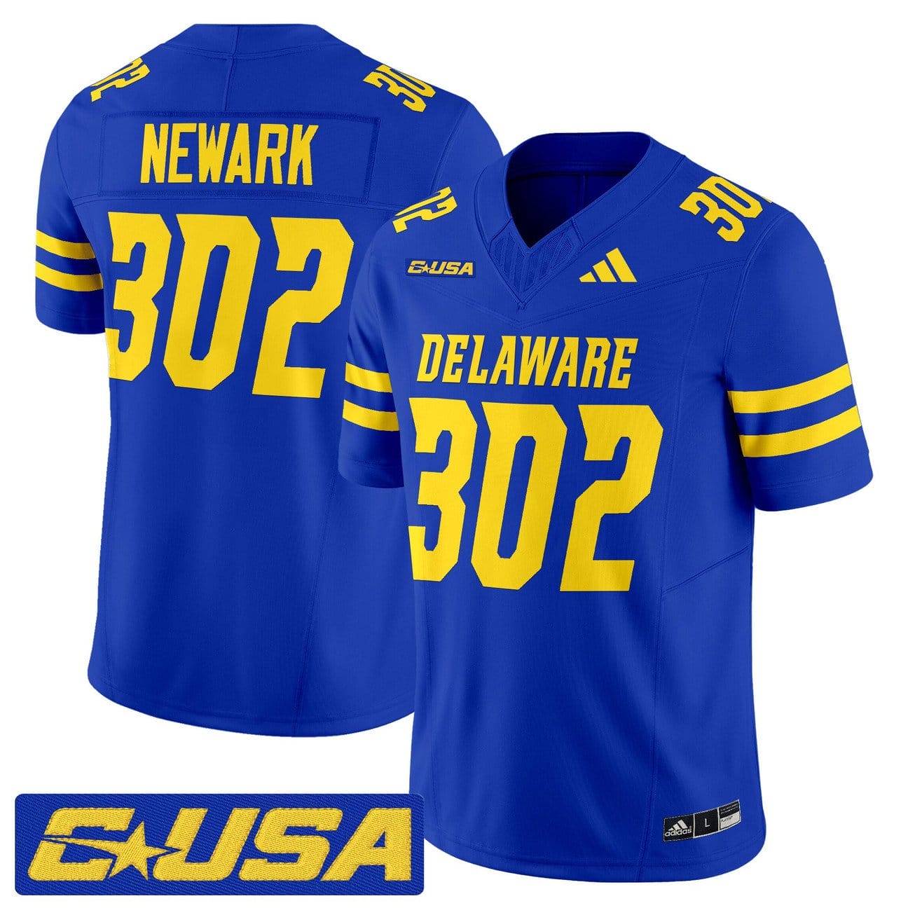 Newark Jersey #302 Delaware Blue Hens 2025 Vapor Limited Stitched - Image 4