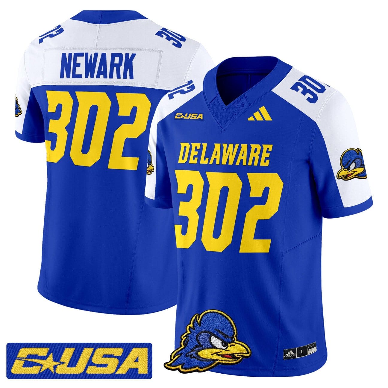 Newark Jersey #302 Delaware Blue Hens 2025 Vapor Limited Stitched - Image 3