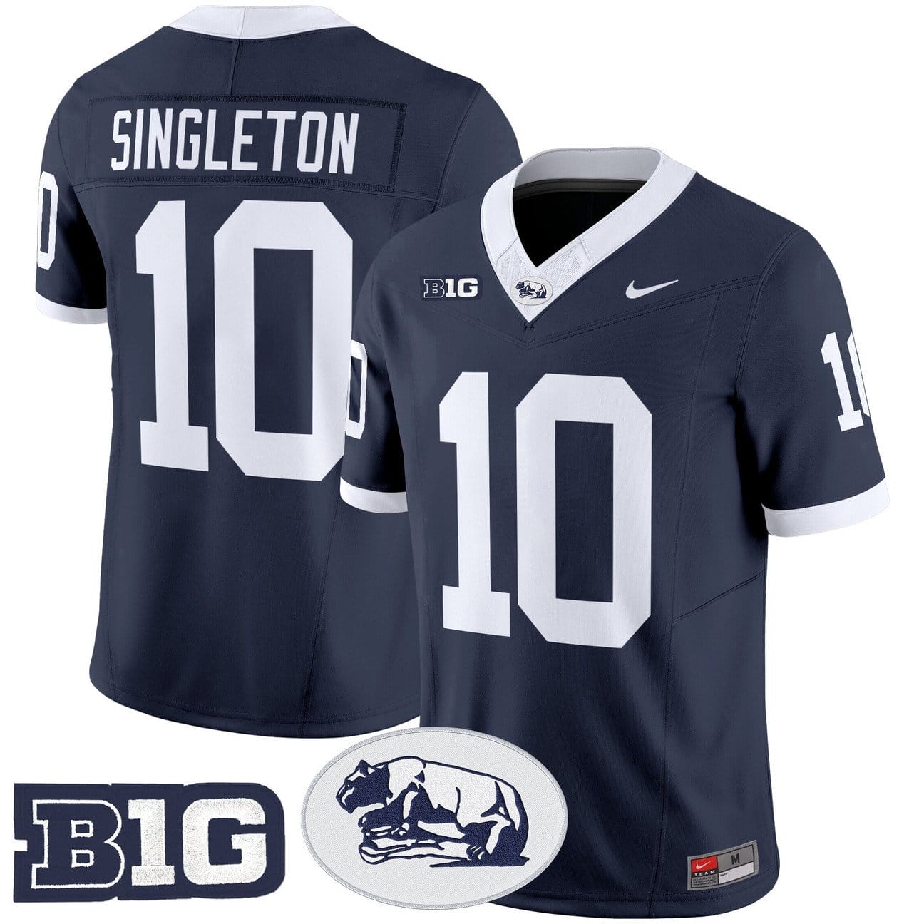 Alternative view of Nicholas Singleton Jersey #10 Penn State Nittany Lions 2025 Throwback Limited Stitched