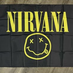 Nirvana Flag 3x5 ft Banner Rock Grunge Music Band Kurt Cobain Man-Cave Garage