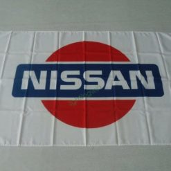 Nissan Car Flag White Red 3X5 Ft Polyester Banner USA 90x150cm