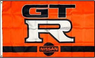 Nissan GTR Flag Orange 3X5 Ft Polyester Banner USA 90x150cm