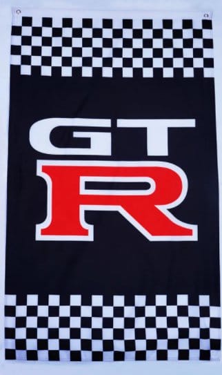 Nissan GTR Flag Vertical 3X5 Ft Polyester Banner USA 90x150cm