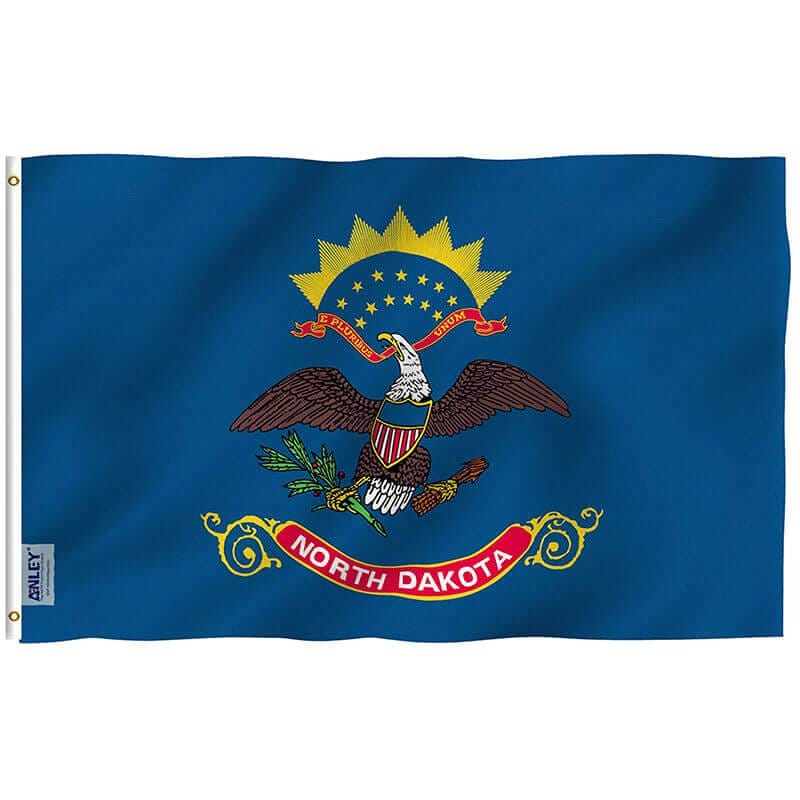 North Dakota State Flag - North Dakota ND Flag with Brass Grommets 3X5Ft Banner USA