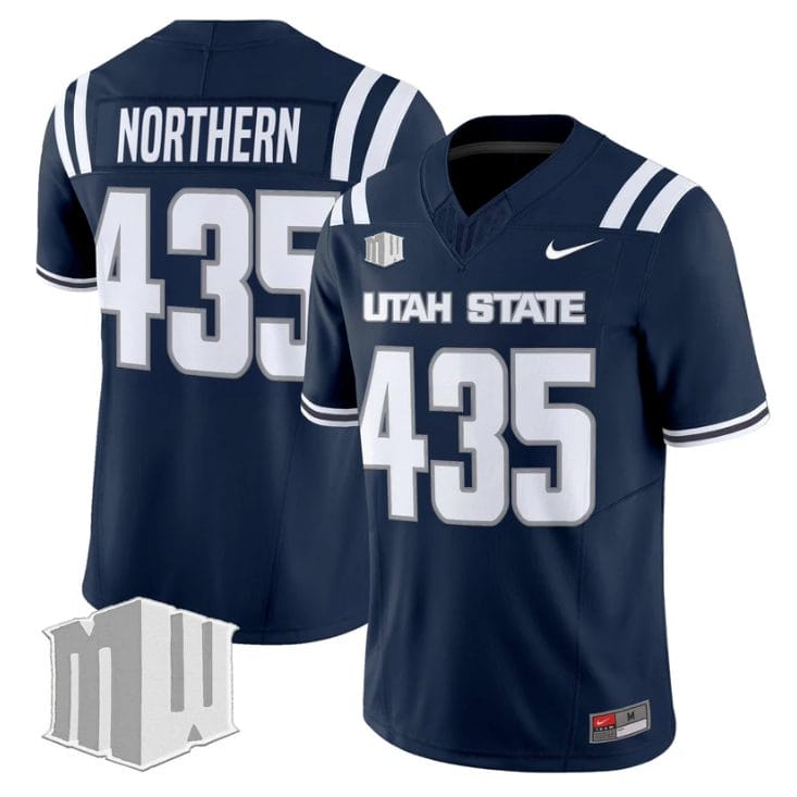 Northern Jersey #435 Utah State Aggies 2025 Vapor Limited Stitched Navy