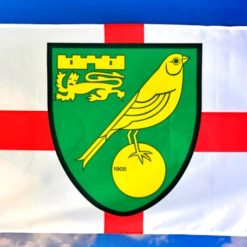 Norwich City Football Club Flag White Red 3x5ft Banner Polyester