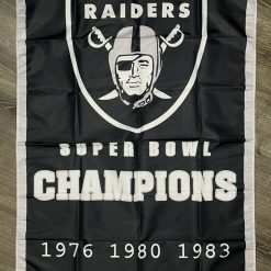 Oakland Raiders 3x Super Bowl Championship Flag 3x5 ft Sports Banner Garage