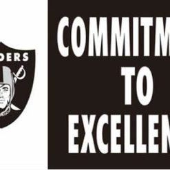 Oakland Raiders Commitment To Excellence Flag 3X5 Ft Polyester Banner USA 90x150cm