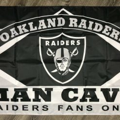 Oakland Raiders Man-Cave Flag 3x5 ft Sports Football Banner Garage Bar New