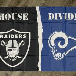 Oakland Raiders vs Los Angeles Rams House Divided Flag 3x5 ft Banner New
