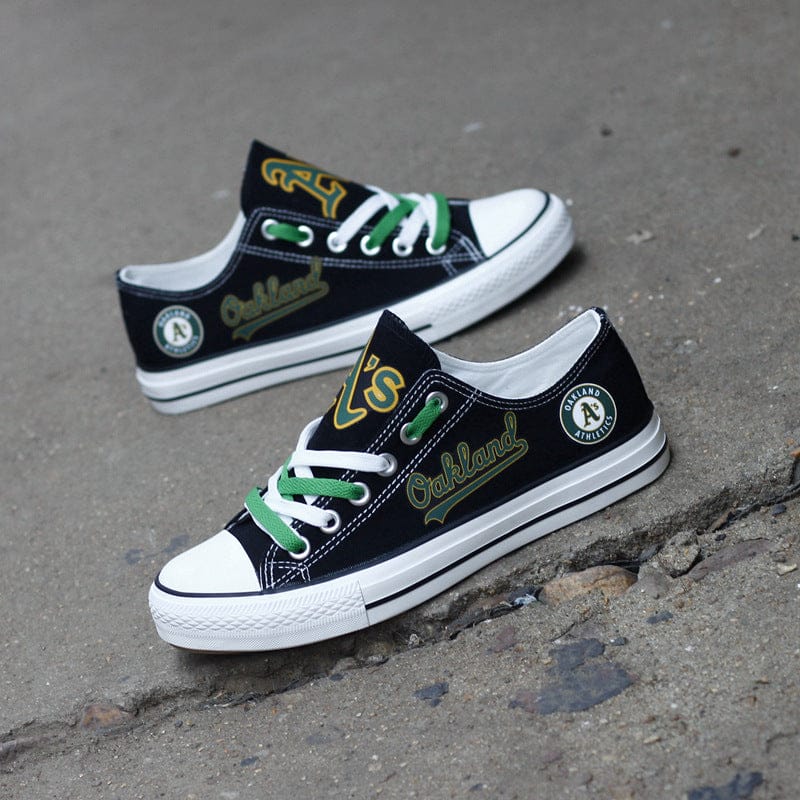 Alternative view of Oakland Athletics Limited Print Low Top Canvas Shoes Sport Sneakers For Men Women Fans