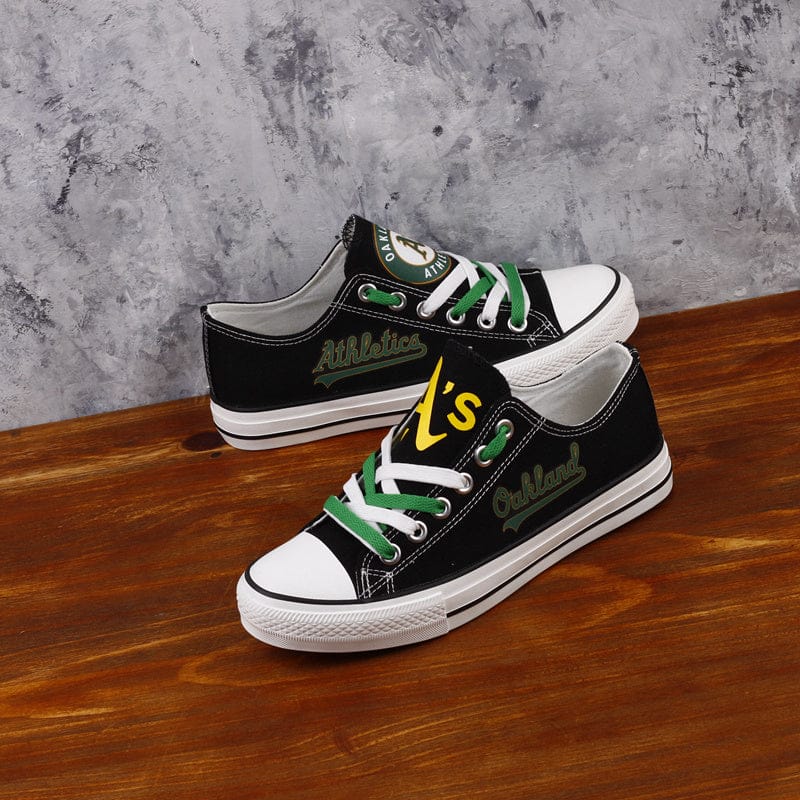 Alternative view of Oakland Athletics Limited Print Low Top Canvas Shoes Sport Sneakers For Men Women Fans