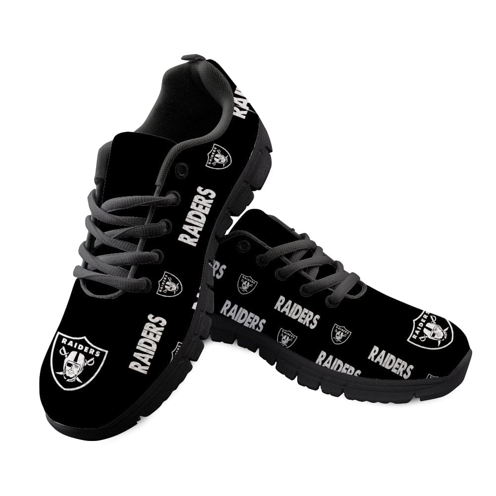 Alternative view of Oakland Raiders Gray NLF Sneaker Shoes For Men Women Fans