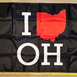 Ohio Against The World Flag I Love Ohio Br Dorm Beer Sign USA 3x5'