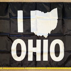 Ohio Against The World Flag I Love Ohio Bw Dorm Beer Sign USA 3x5'