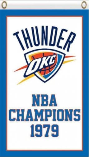 Oklahoma City Thunder Champions Flag 3X5Ft Polyester Banner USA Digital Print