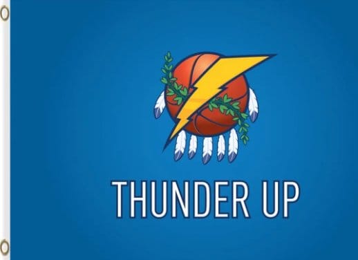 Oklahoma City Thunder Logo US Flag 3X5Ft Polyester Banner USA Digital Print