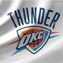 Oklahoma City Thunder White Flag 3X5Ft Polyester Banner USA Digital Print