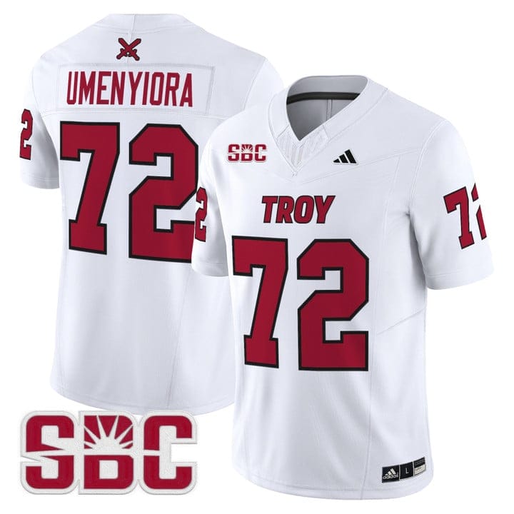 Alternative view of Osi Umenyiora Jersey #72 Troy Trojans 2025 Vapor Limited Stitched