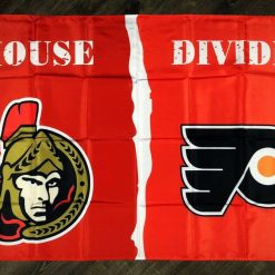 Ottawa Senators vs Philadelphia Flyers House Divided Flag 3x5 ft Banner Man-Cave