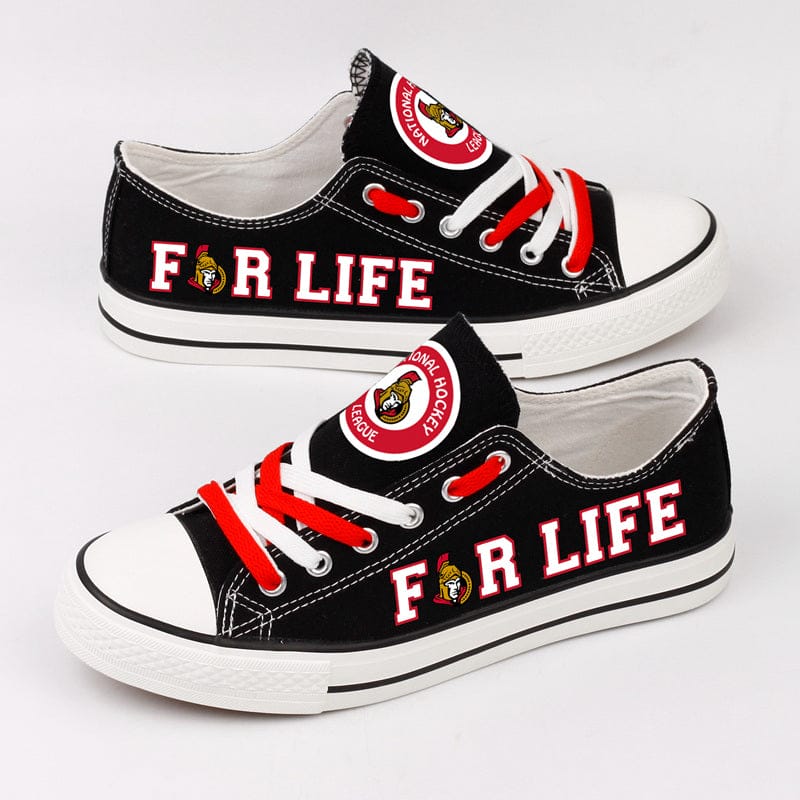 Alternative view of Ottawa Senators Low Top Canvas Sport Sneakers Shoes For Men Women Fans