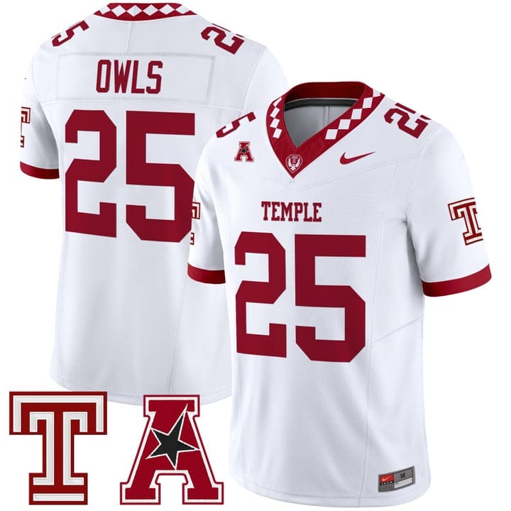 Alternative view of Owls Jersey #25 Temple Owls 2025 Vapor Limited Stitched