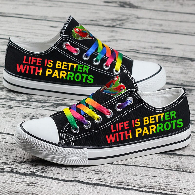 Alternative view of Parrot Canvas Sneakers Shoes For Men Women Fans