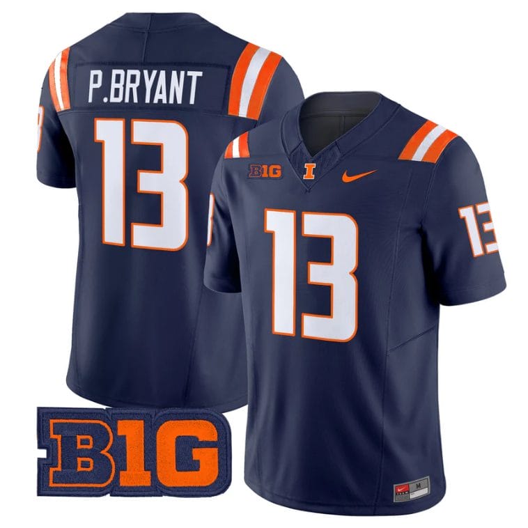 Pat Bryant Jersey #13 Illinois Fighting Illini 2025 Vapor Stitched - Image 3