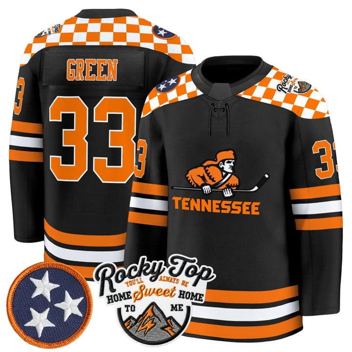 Patrick Green Jersey #33 Tennessee Volunteers 2025-26 Hockey Premium Stitched